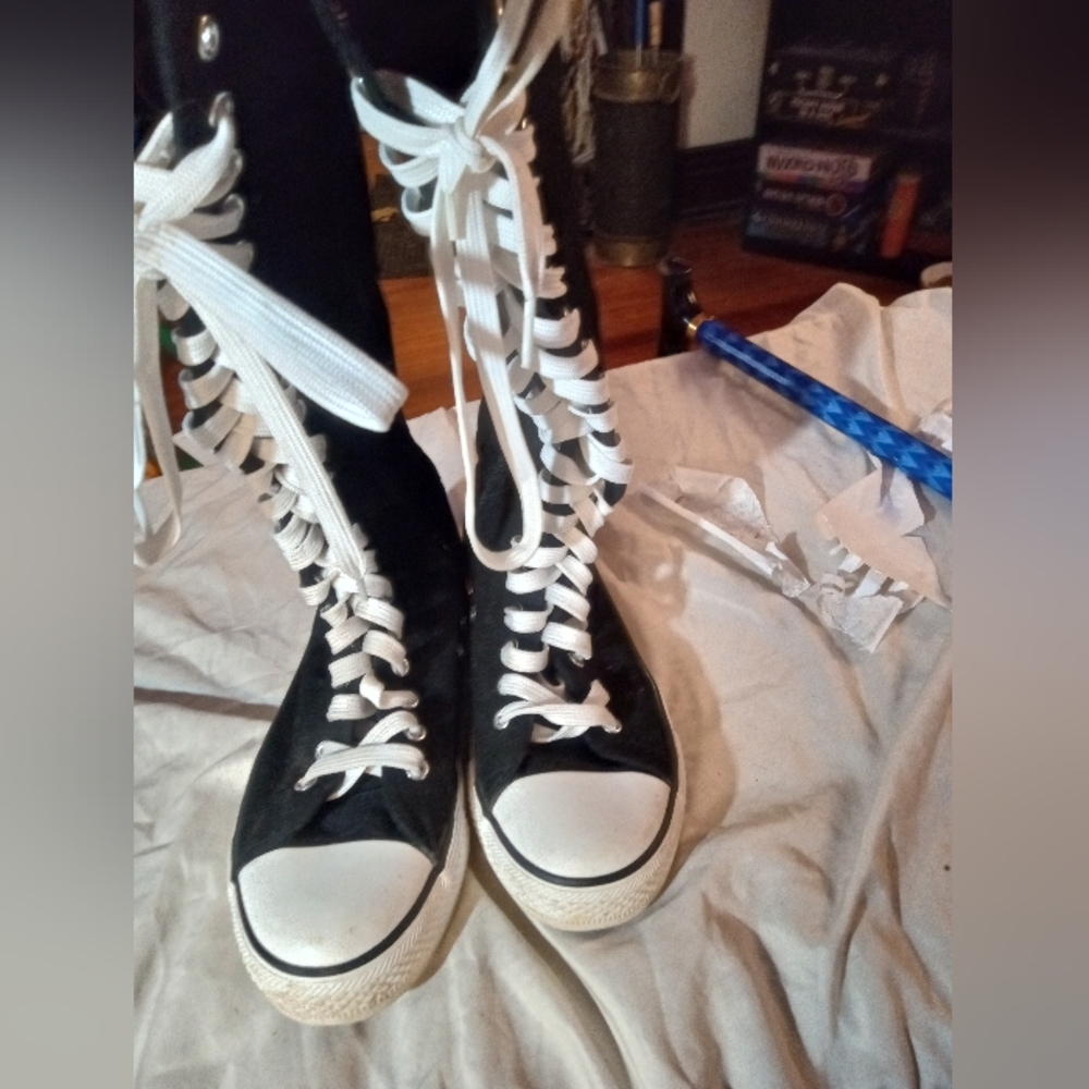 Calf tall sneaker boots